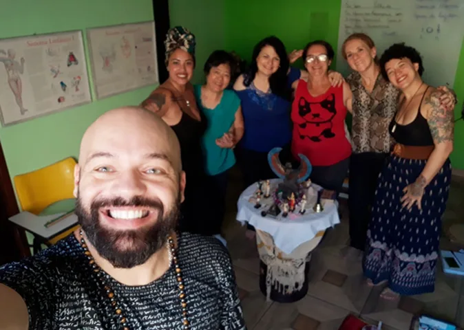 Turma com professor